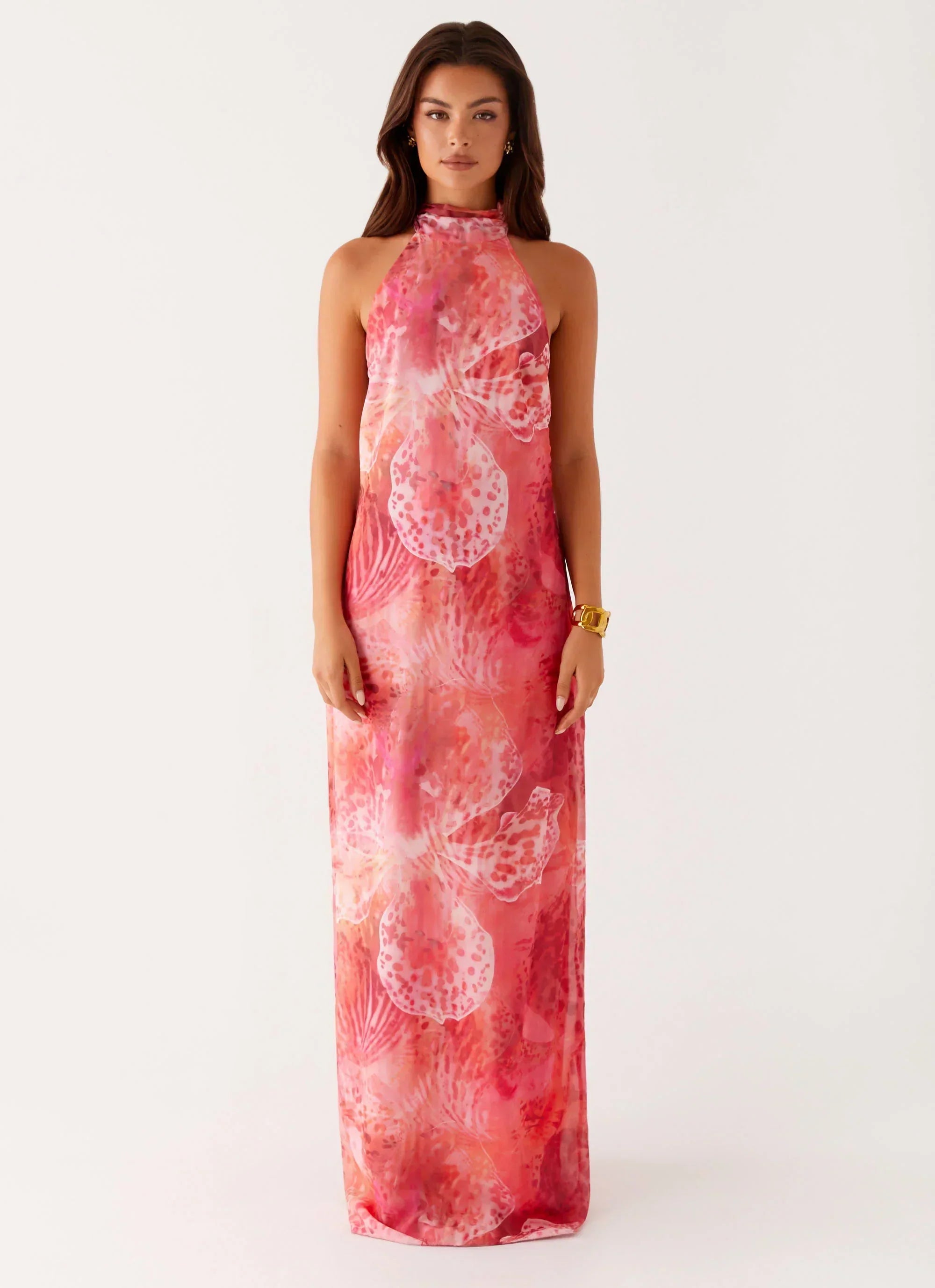 California Maxi Dress - Flamingo Fling