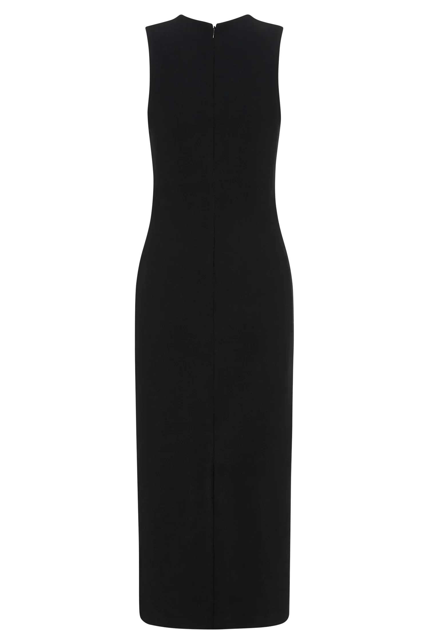 Frida Crepe Midi Dress - Black