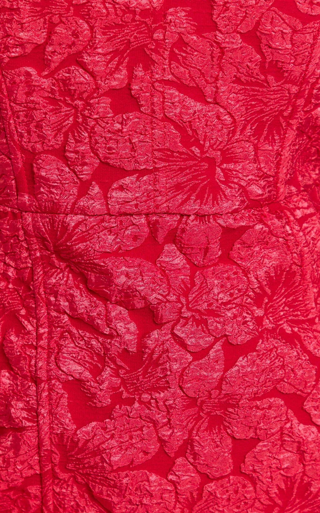 Brailey Mini Dress - Strapless Dress in Red Jacquard