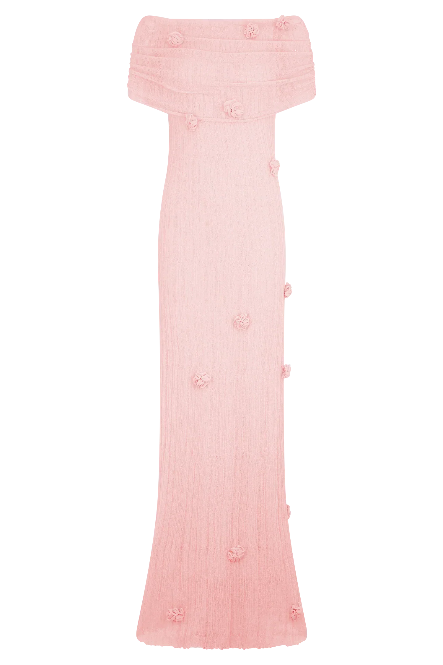 Brynn Orchid Knit Maxi Dress - Pastel Pink