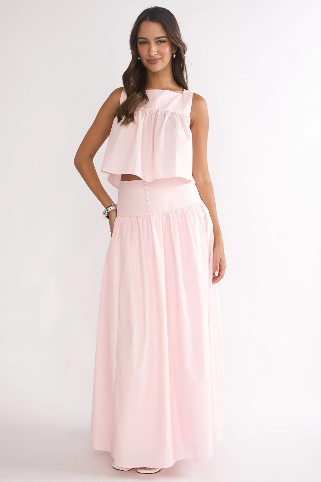 Starlina Wide Waistband Maxi Skirt Rosewater