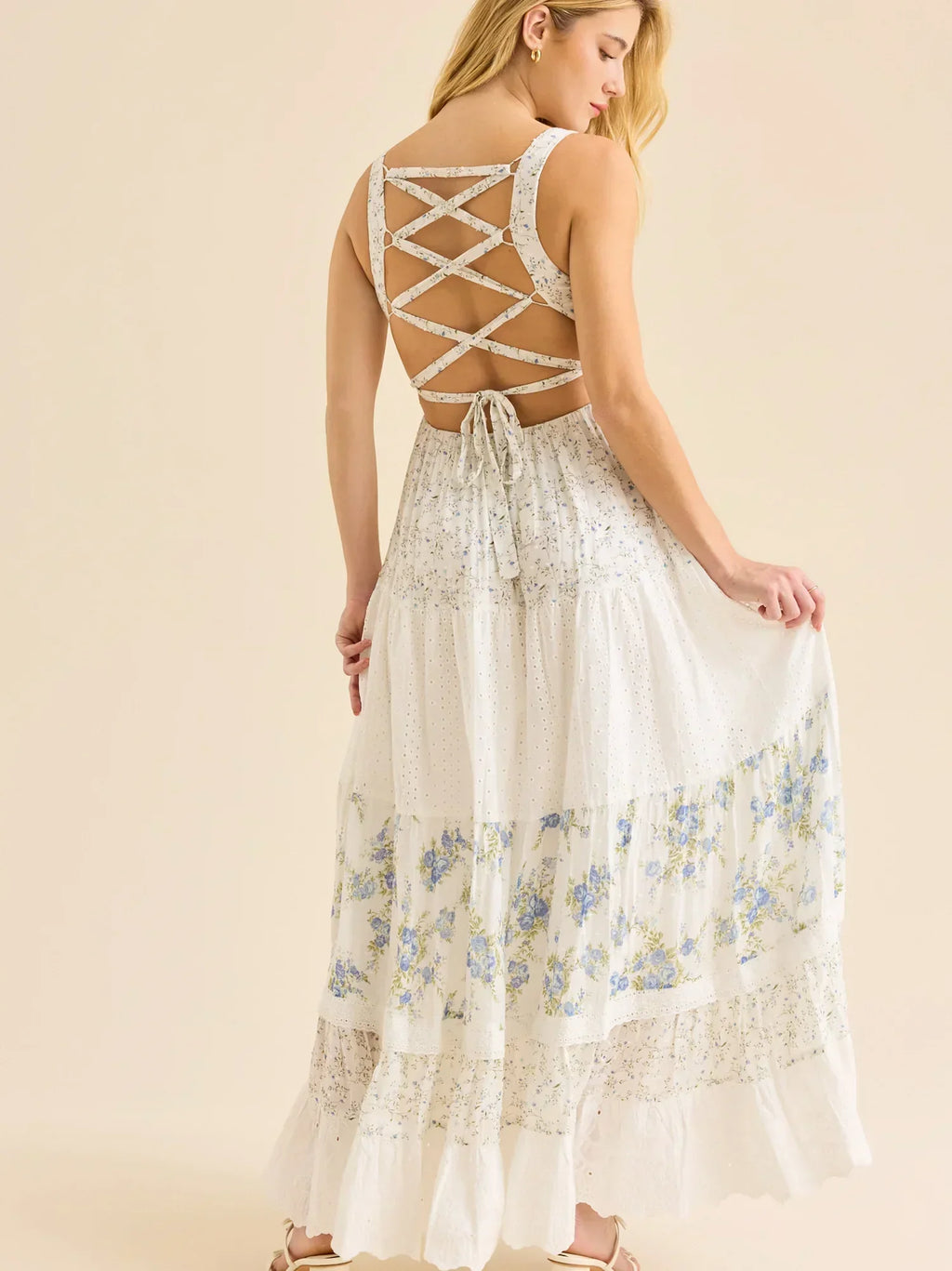 Adalynne Sleeveless Floral Maxi Dress