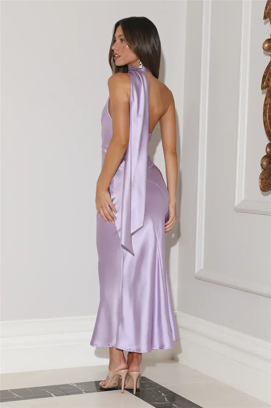 Kissed By Moonlight Satin Maxi Dress