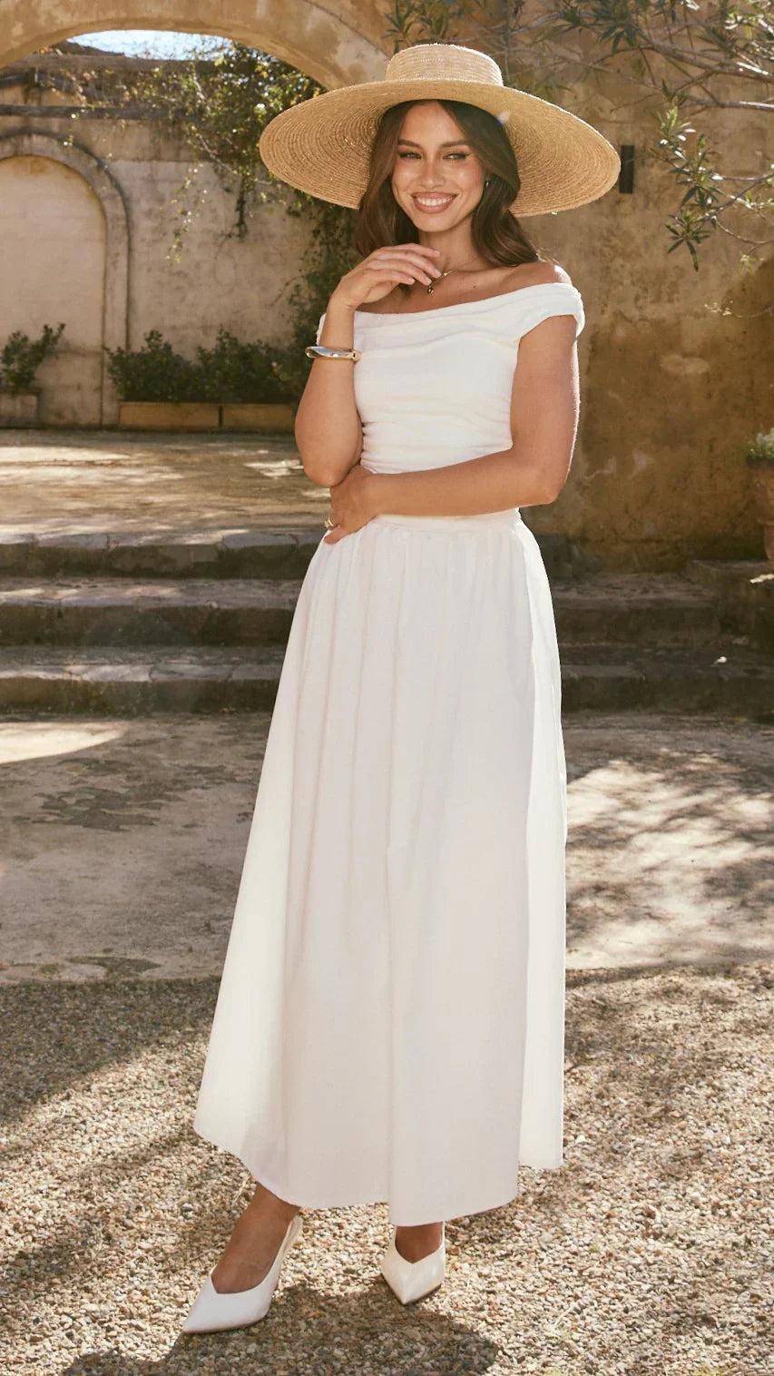 Immy Midi Dress - White