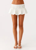 Vegas Nights Low Rise Skort - White