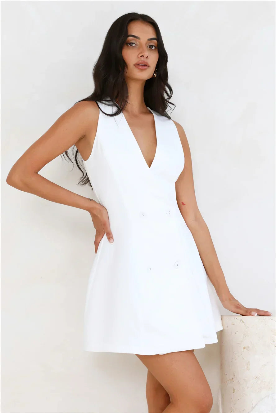 Office Chic Tailored Mini Dress