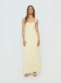 Maisone Broderie Maxi Dress Lemon
