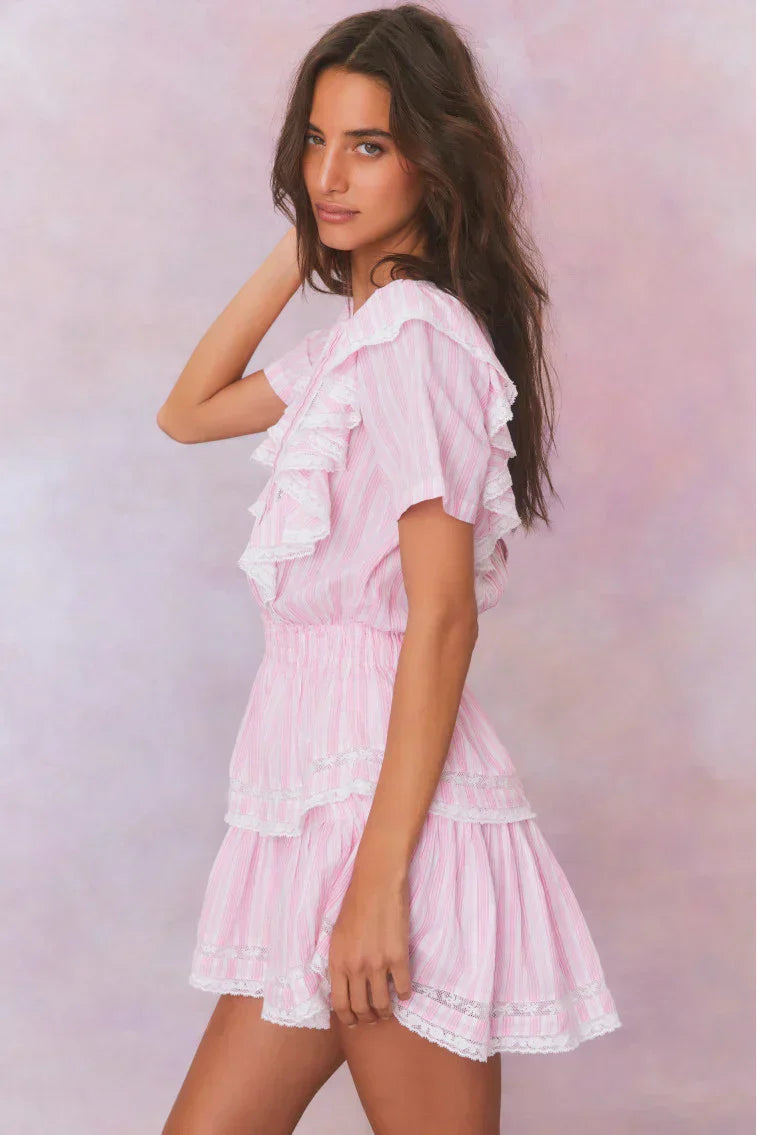 Natasha Stripe Cotton Mini Dress