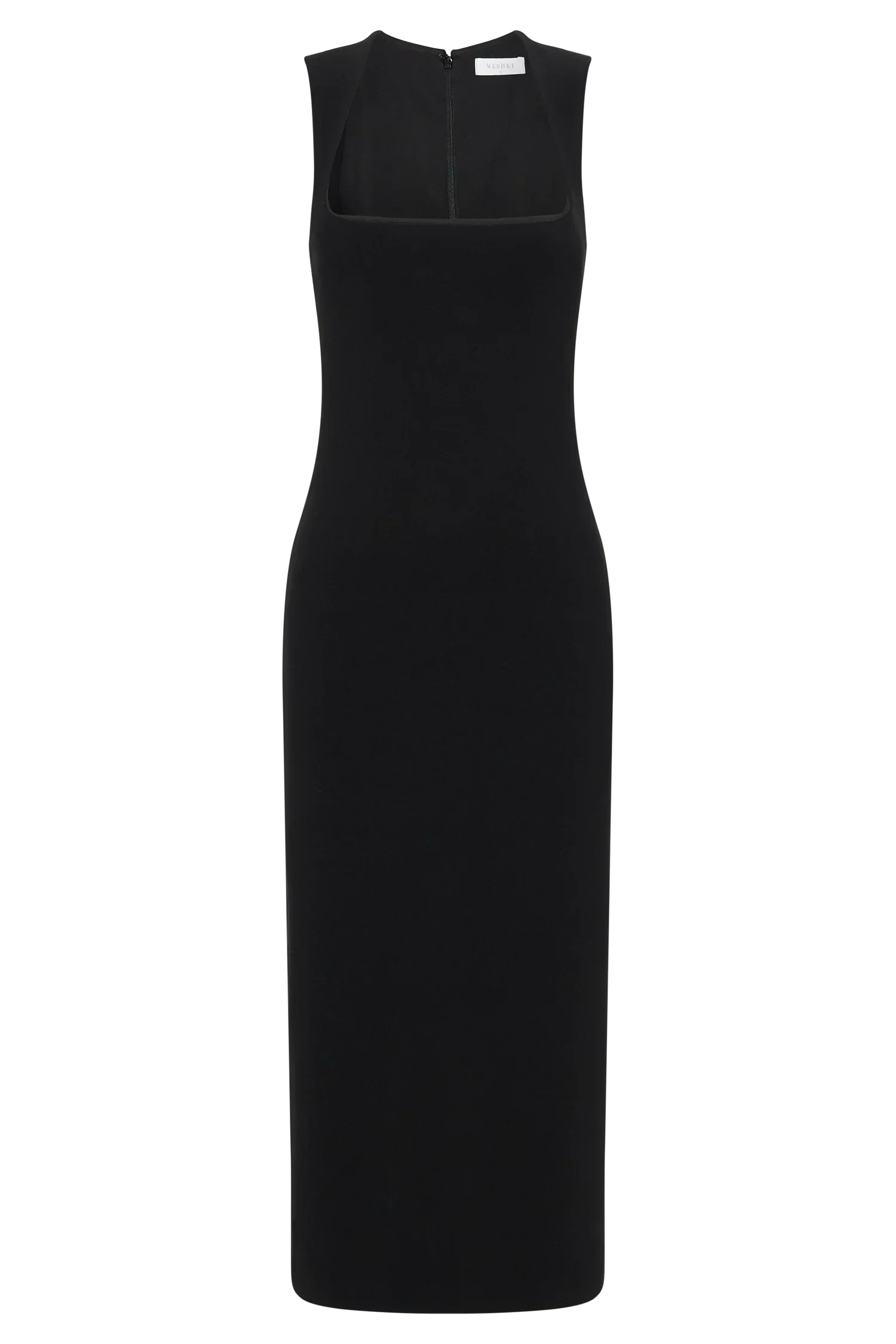 Frida Crepe Midi Dress - Black