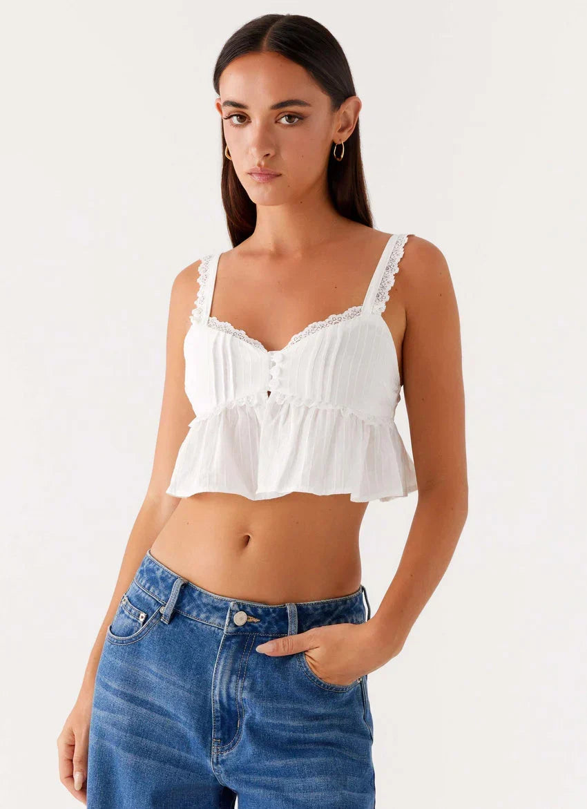 Elliana Cami Top - White