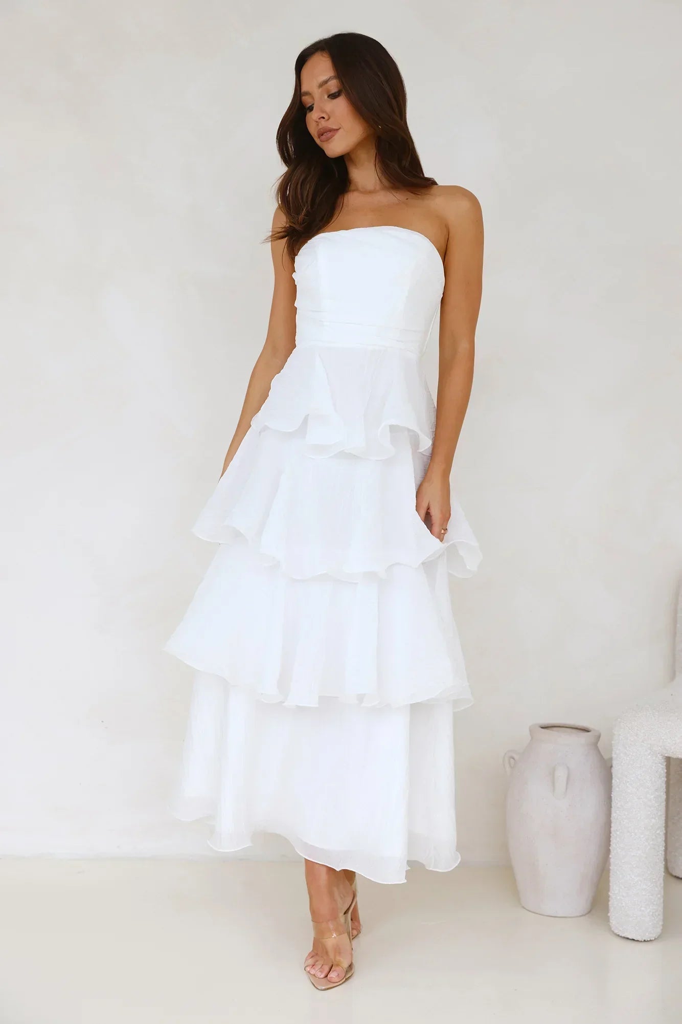 Wedding Adventure Strapless Maxi Dress