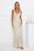 Trends To Come Polka Dot Maxi Dress Cream