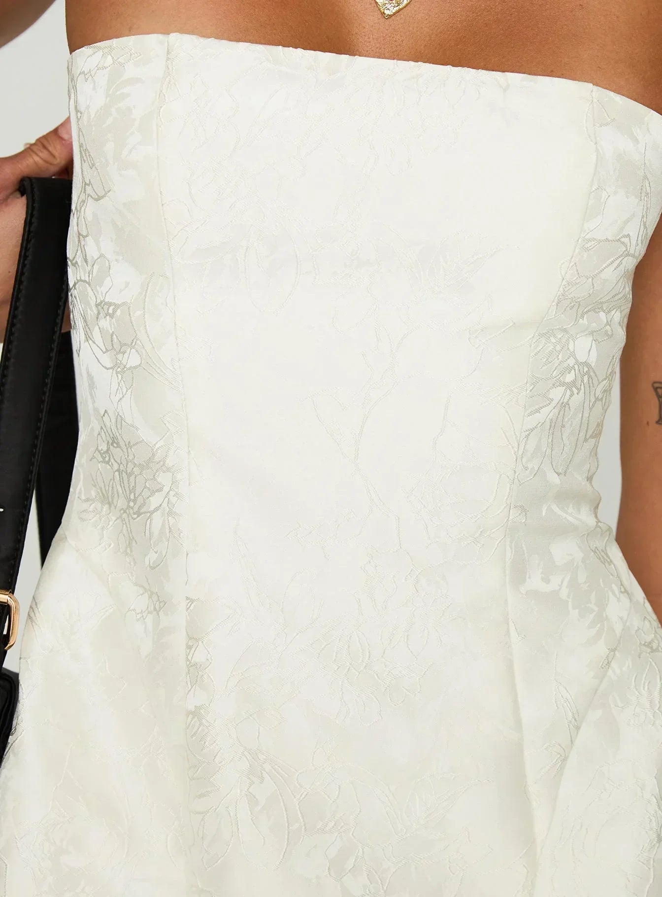 Heaven Sent Strapless Mini Dress White