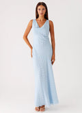 Sundance Chiffon Maxi Dress - Blue