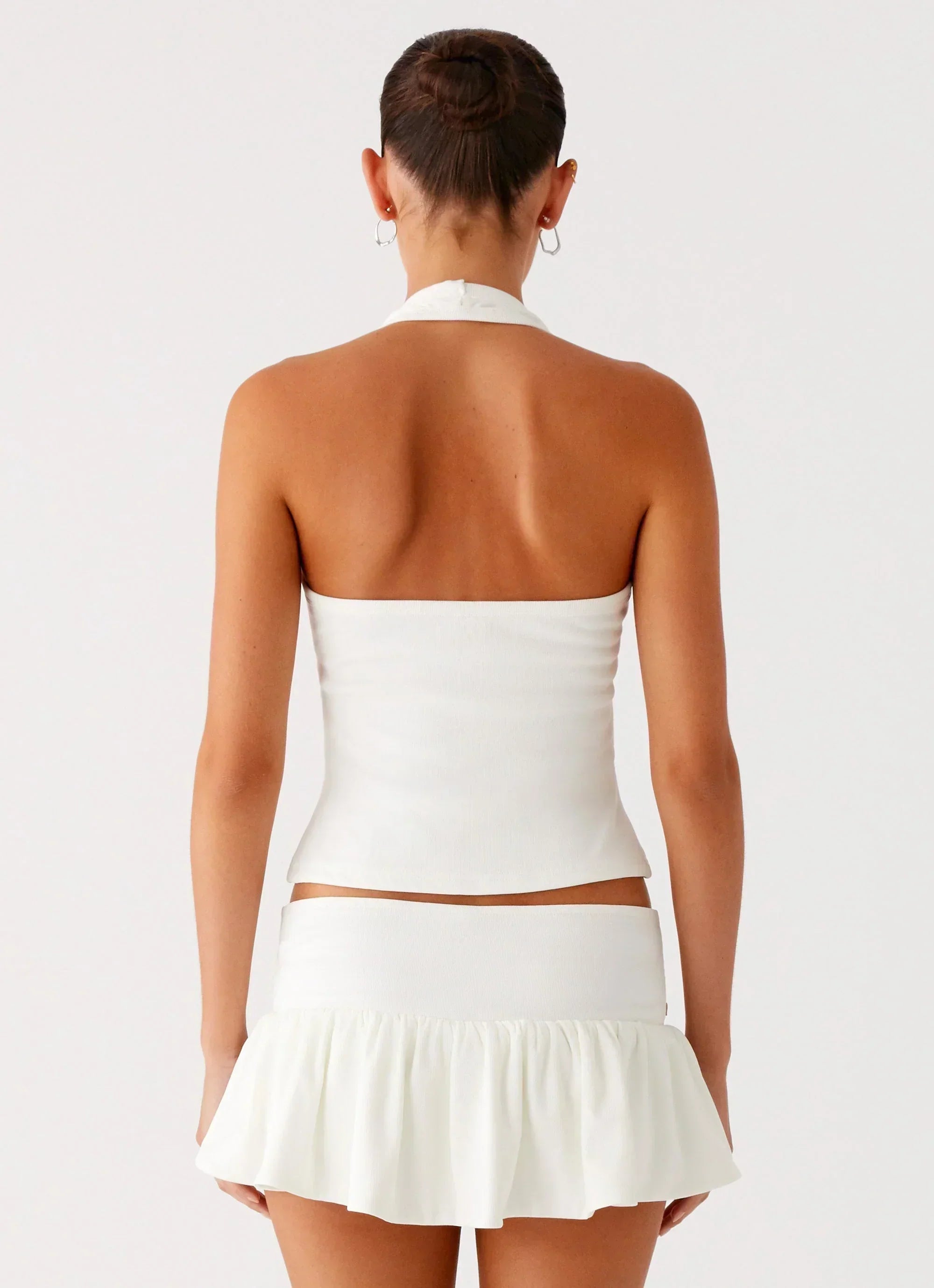 Vegas Nights Halter Neck Top White