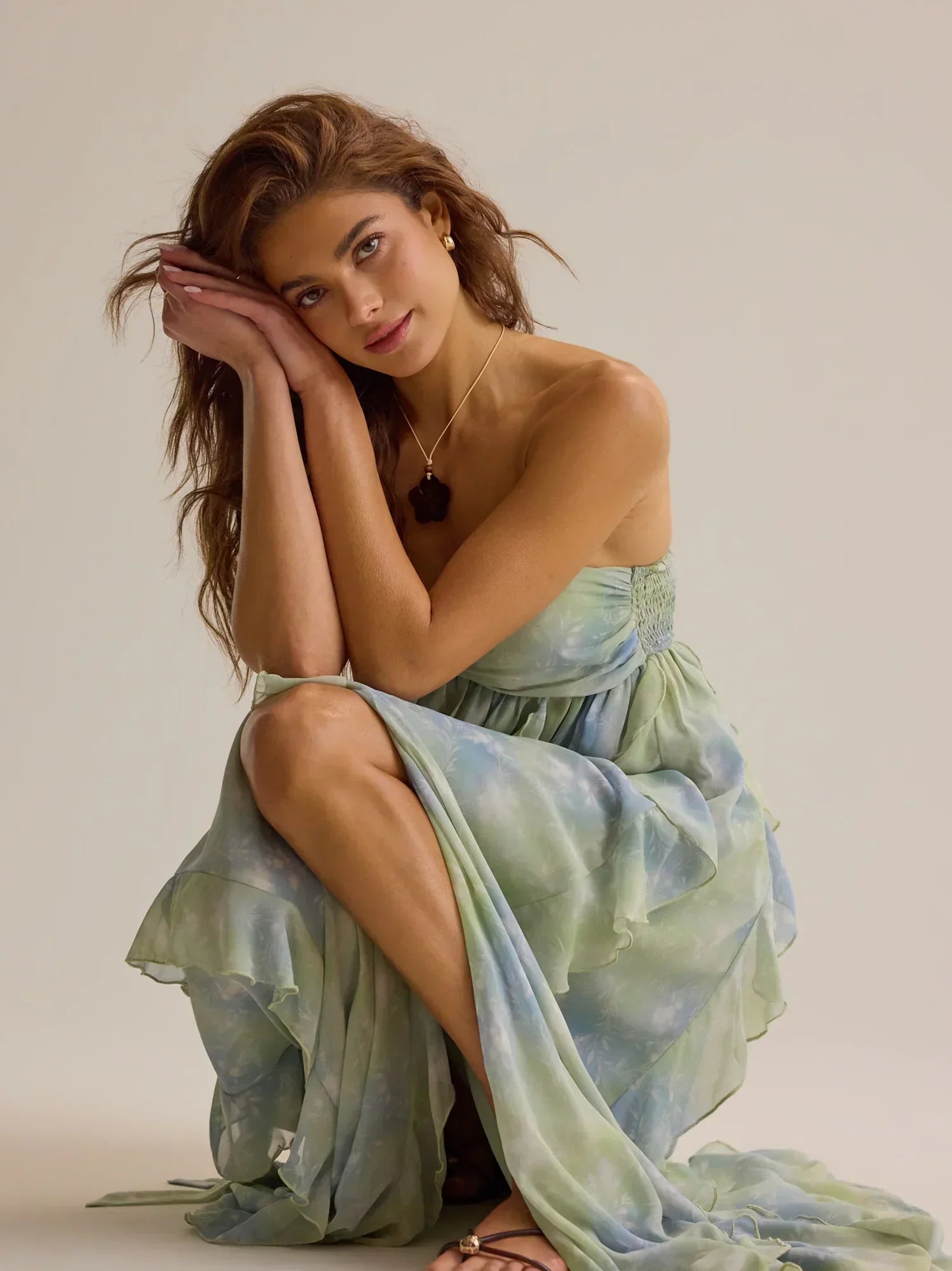 Harvey Ruffle Maxi Dress