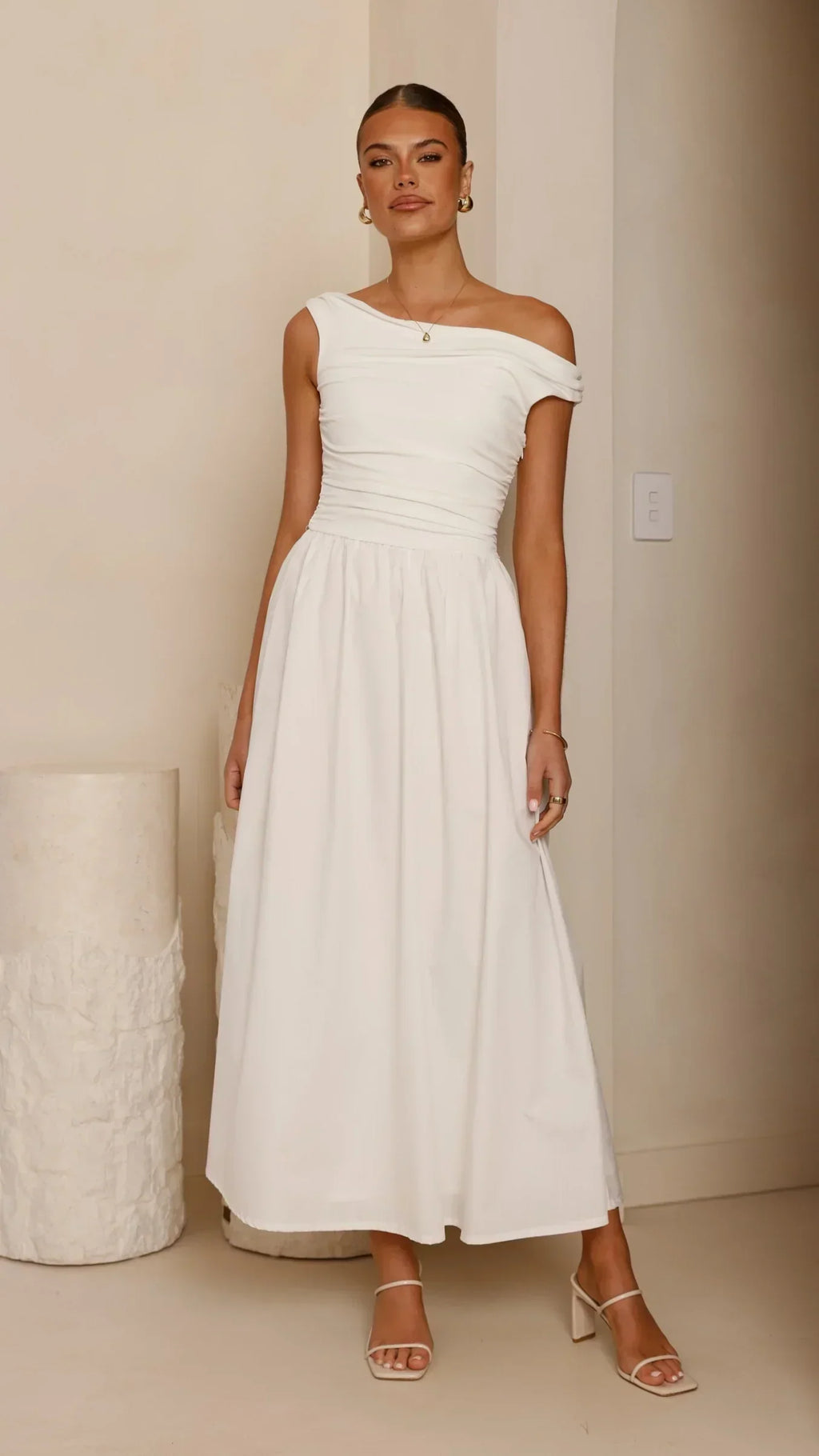 Immy Midi Dress - White