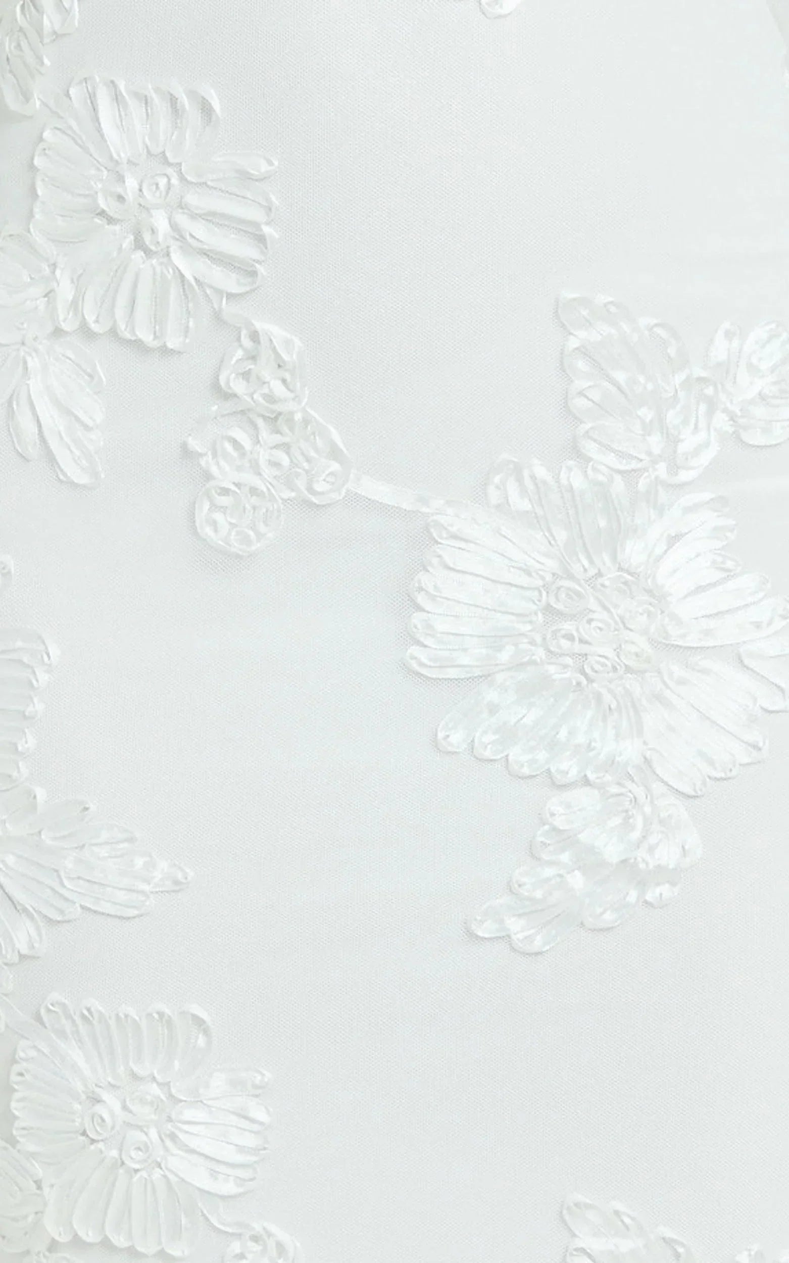 Rory Maxi Dress - Embroidered Mesh Dress in White
