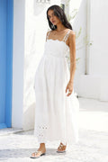 Whispers of Spring Maxi Dress White