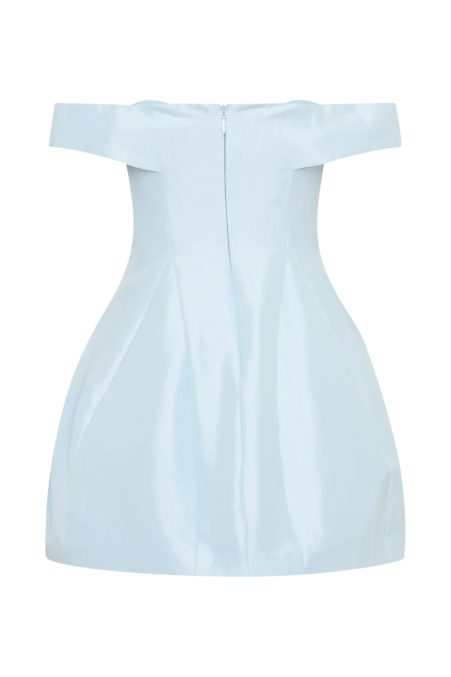 Diana Off Shoulders Mini Dress - Powder Baby Blue