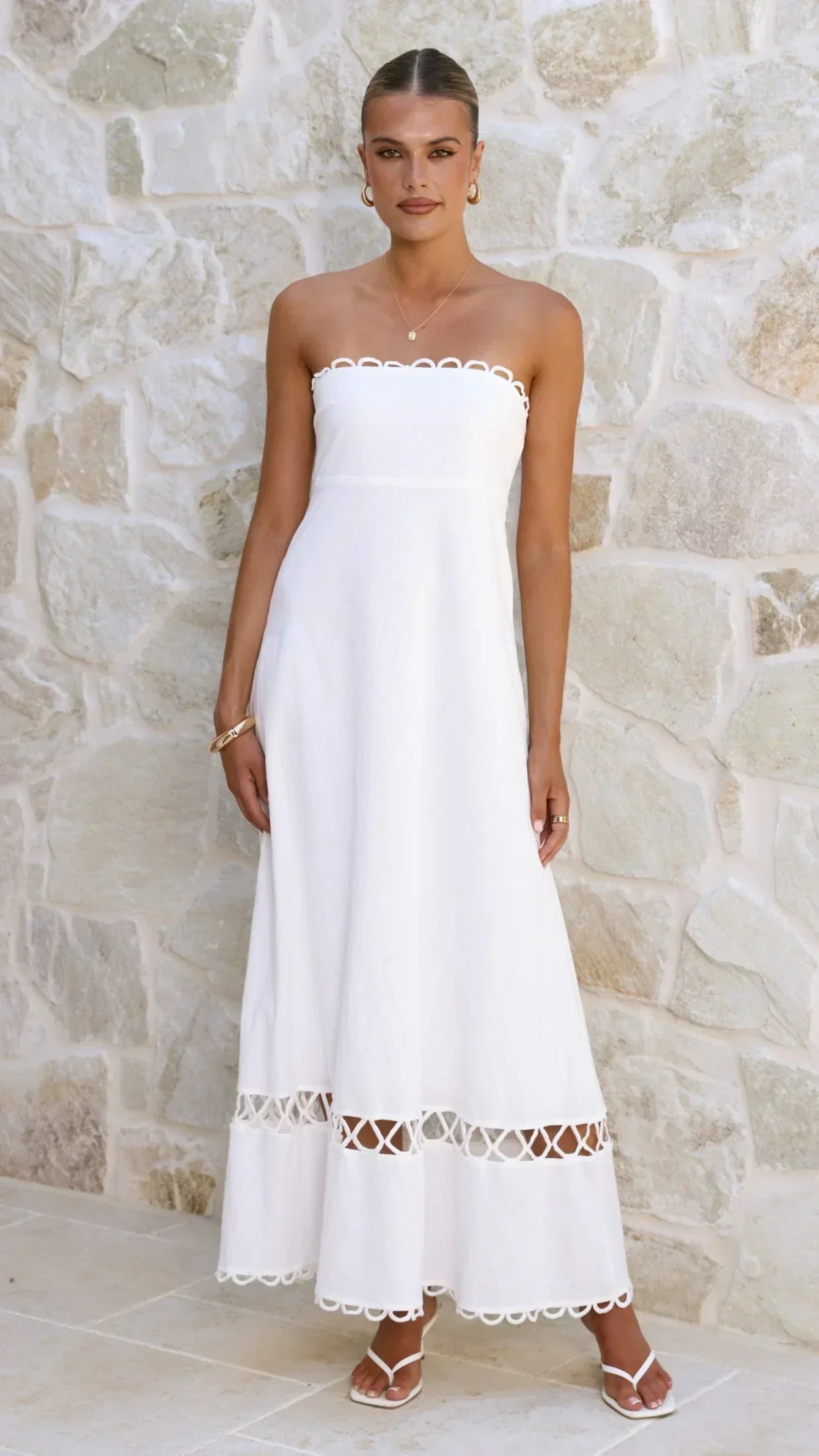 Caressa Maxi Dress - White