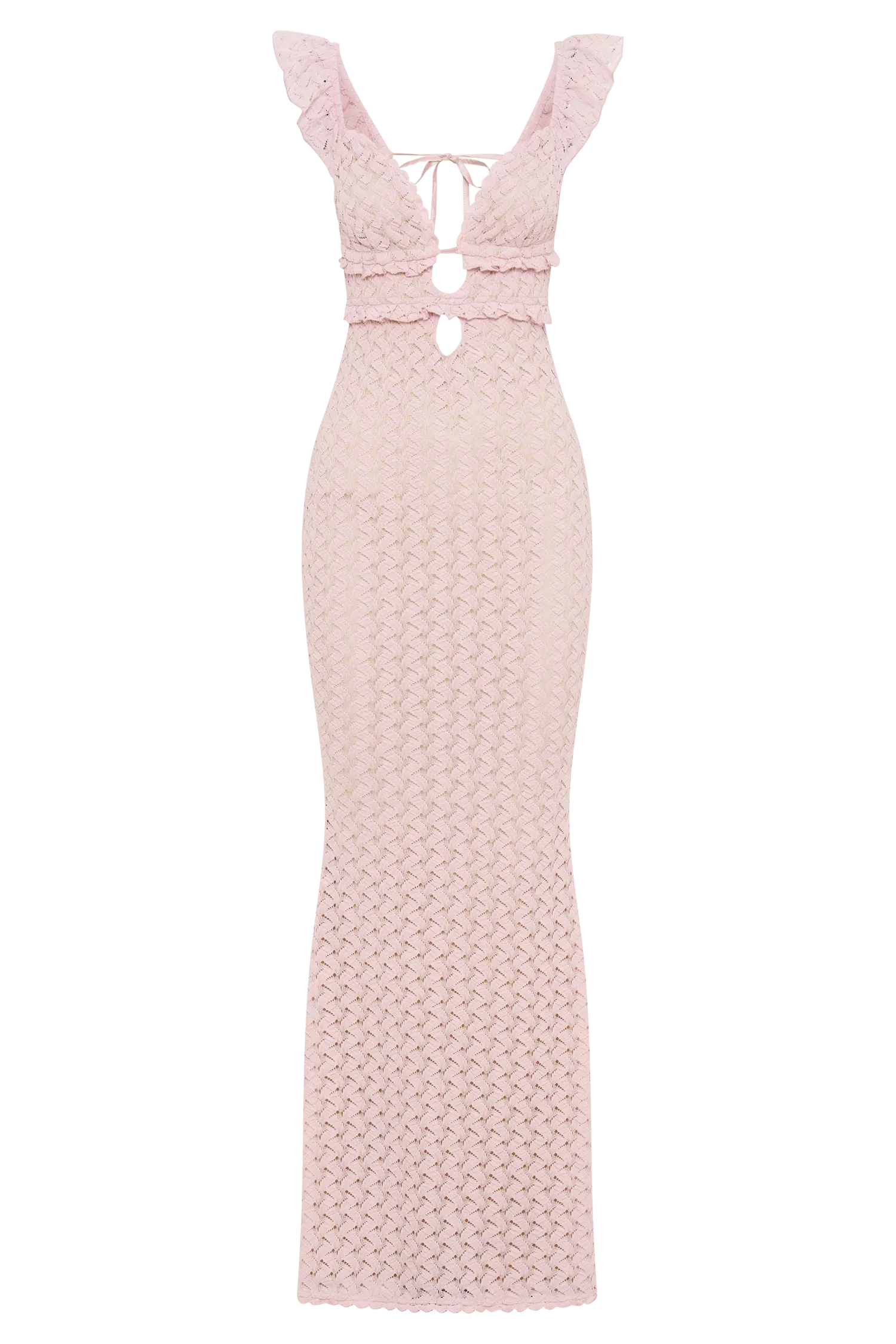 Ezra Lace Maxi Dress - Powder Pink
