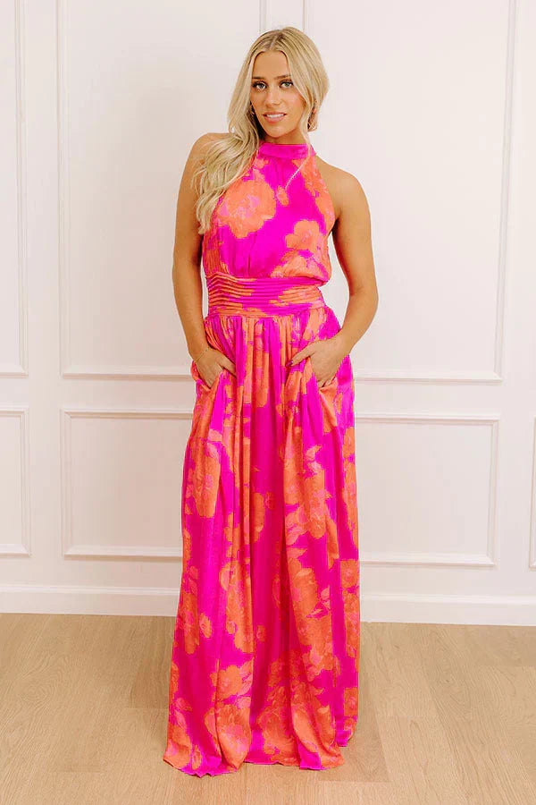 Garden Glam Floral Maxi Dress