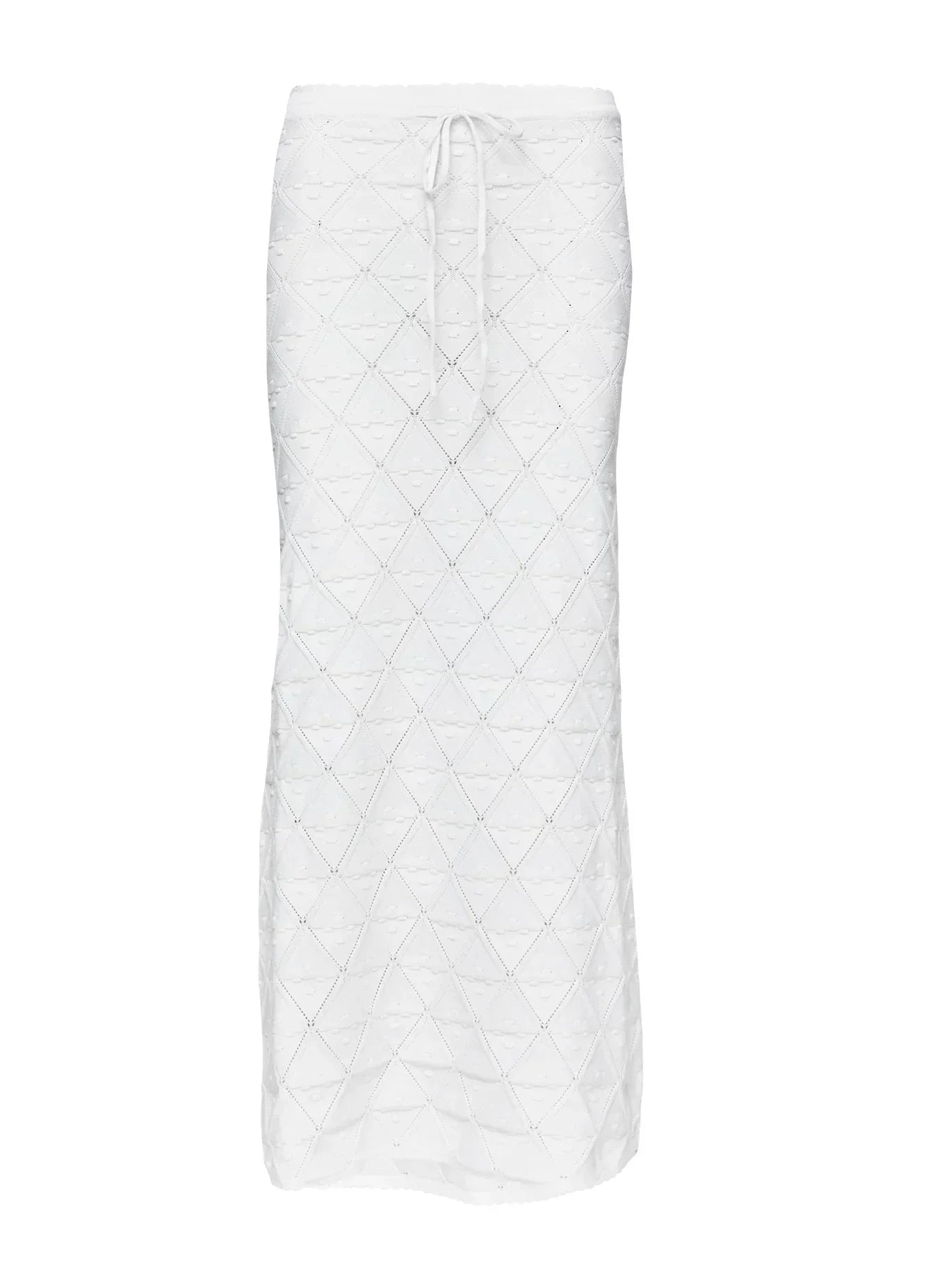 Giulia Knit Maxi Skirt White