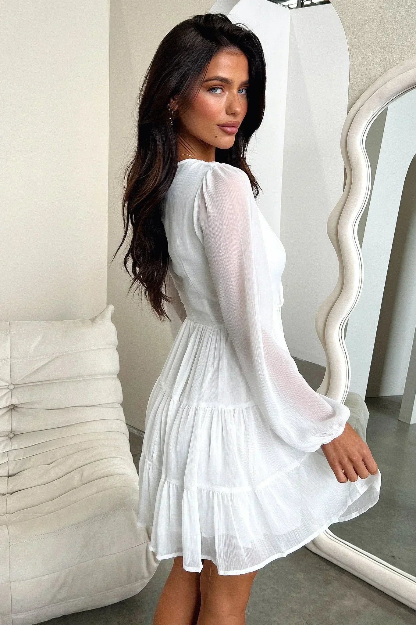 Lexie Long Sleeve Dress - White