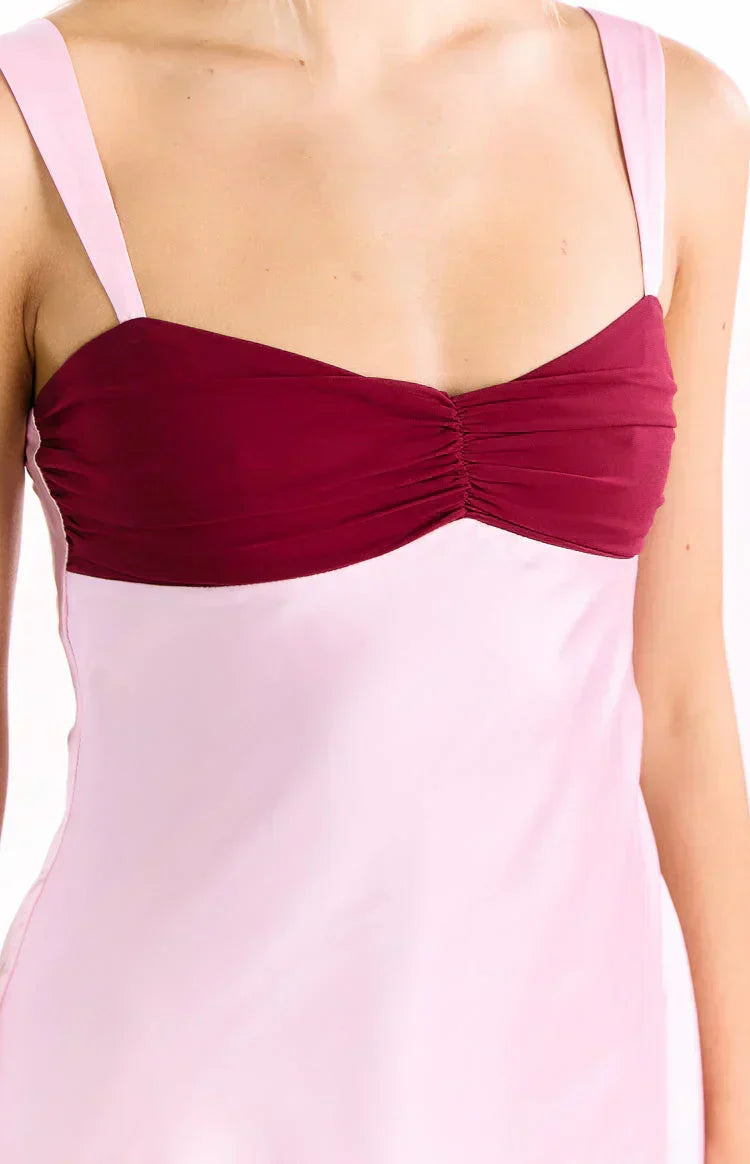 Morgan Pink Contrast Party Mini Dress
