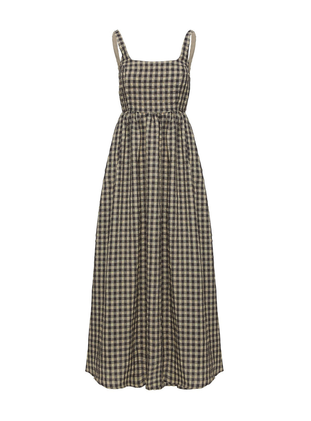 Cartmel Check Maxi Dress Black / Cream