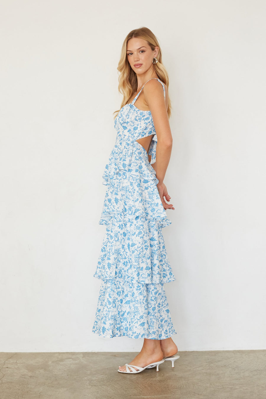 Everlee Bustier Tiered Maxi Dress