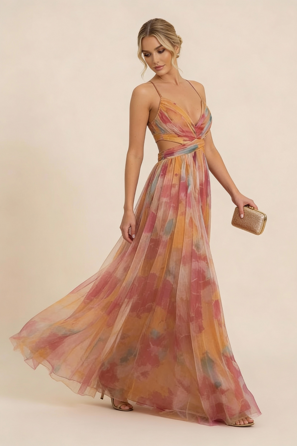Angela Romantic Sleeveless Maxi Dress