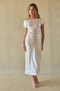 Kaiden Satin Cowl Midi Dress