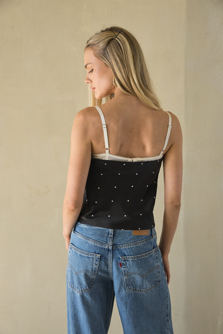 Monique Polka Dot Lace Bra Top