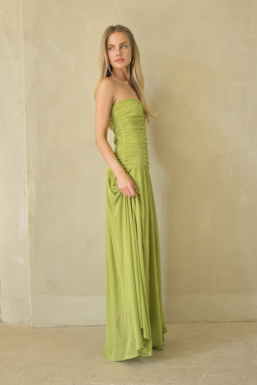 NIA Beverly Mesh Maxi Dress