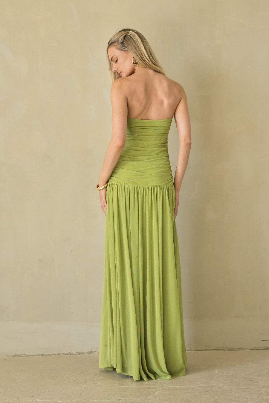 NIA Beverly Mesh Maxi Dress