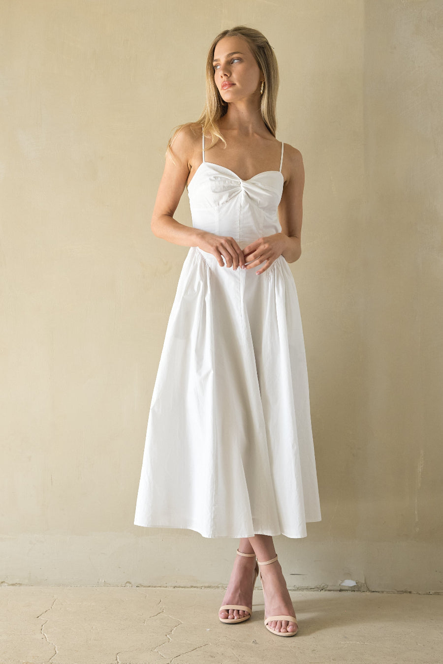 NIA Destene Open Back Midi Dress
