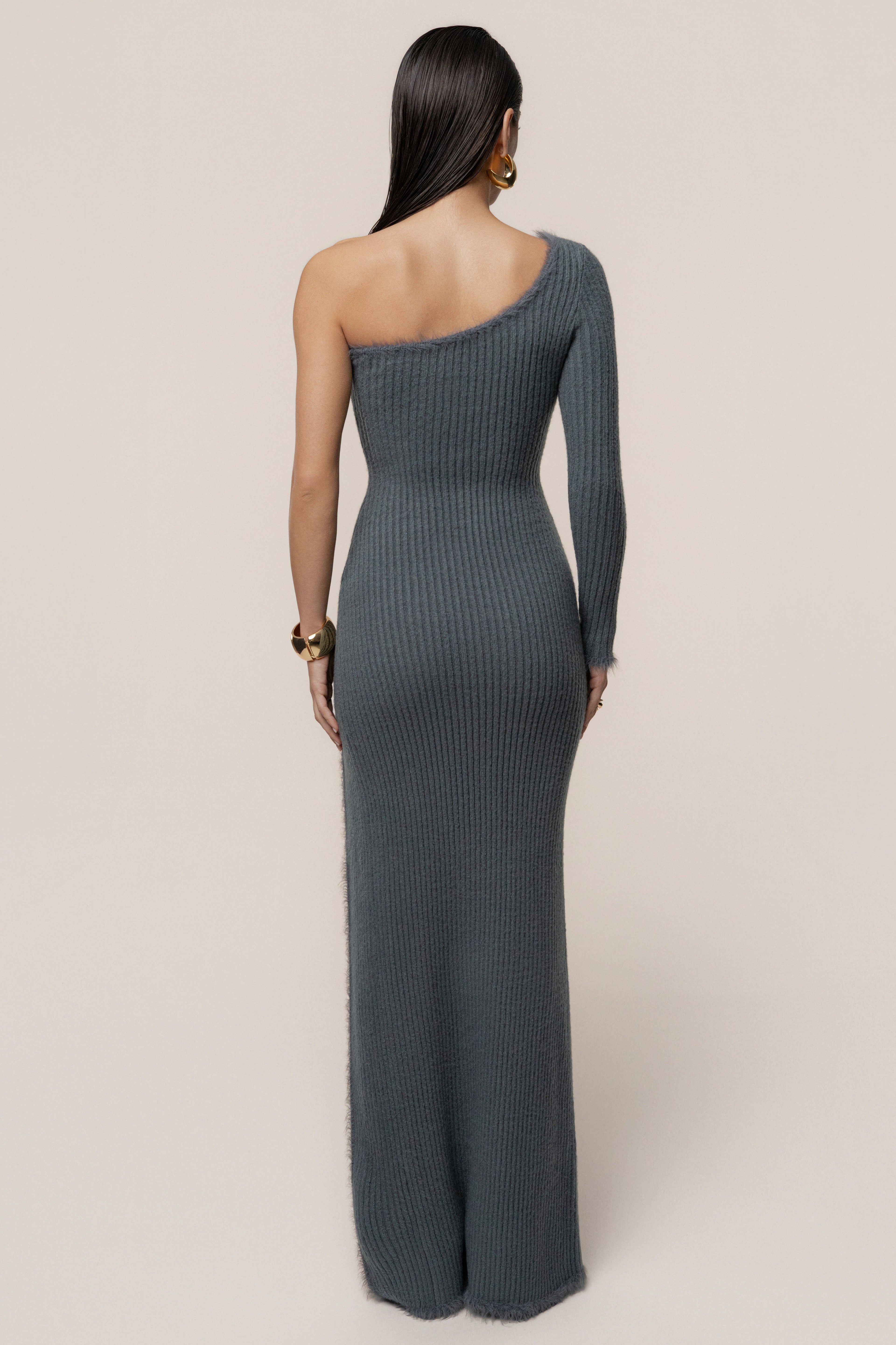 Alpine Elegance Slit Maxi Dress