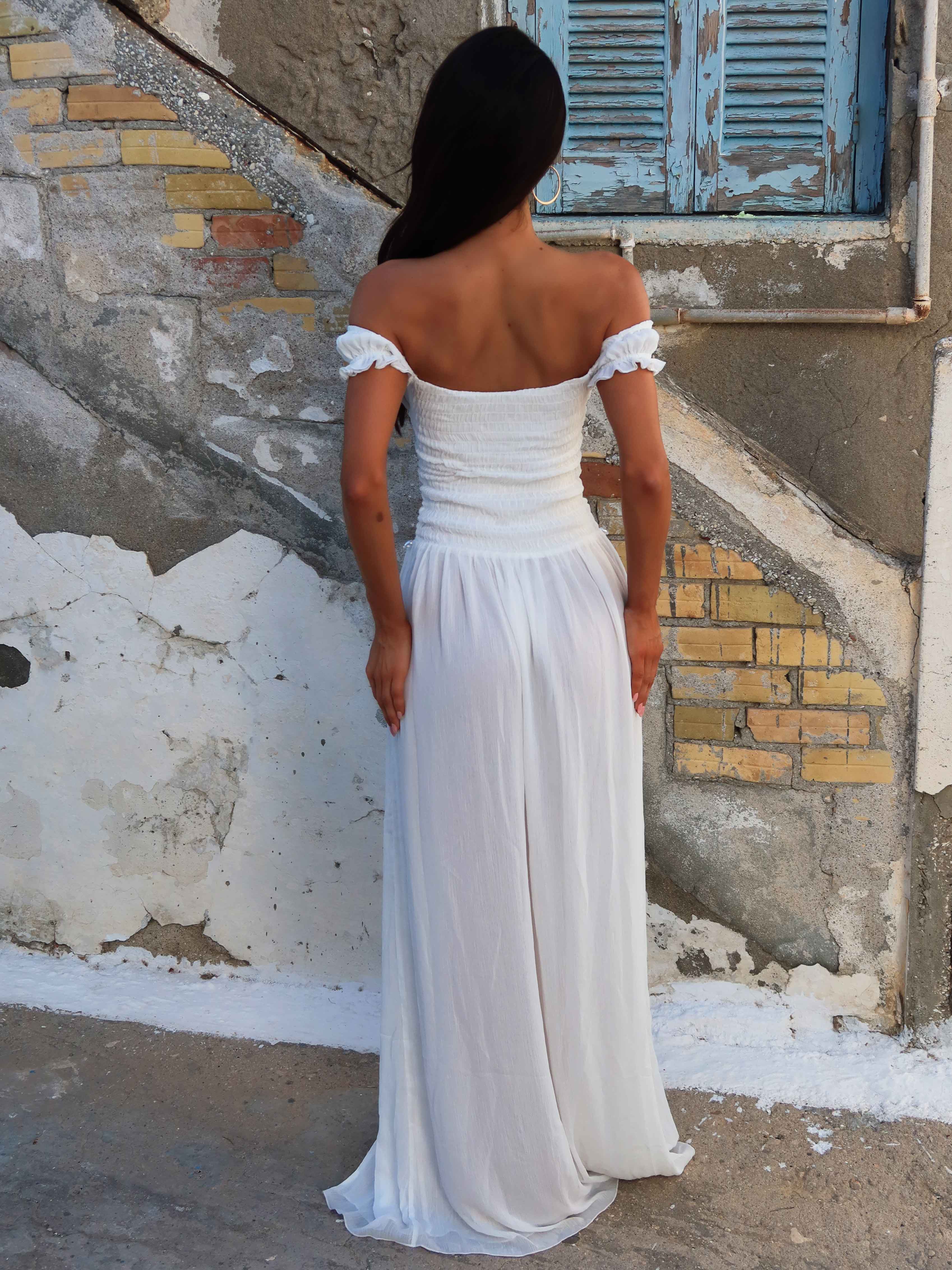 Yvinne White Maxi Dress