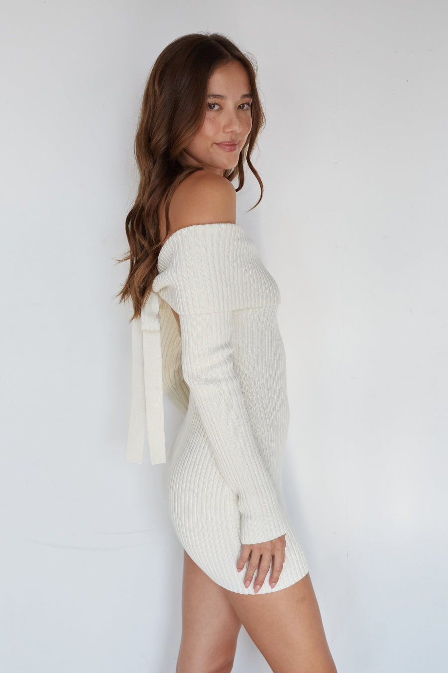 Zara Foldover Sweater Mini Dress