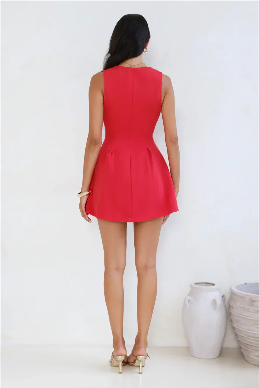 Office Chic Tailored Mini Dress