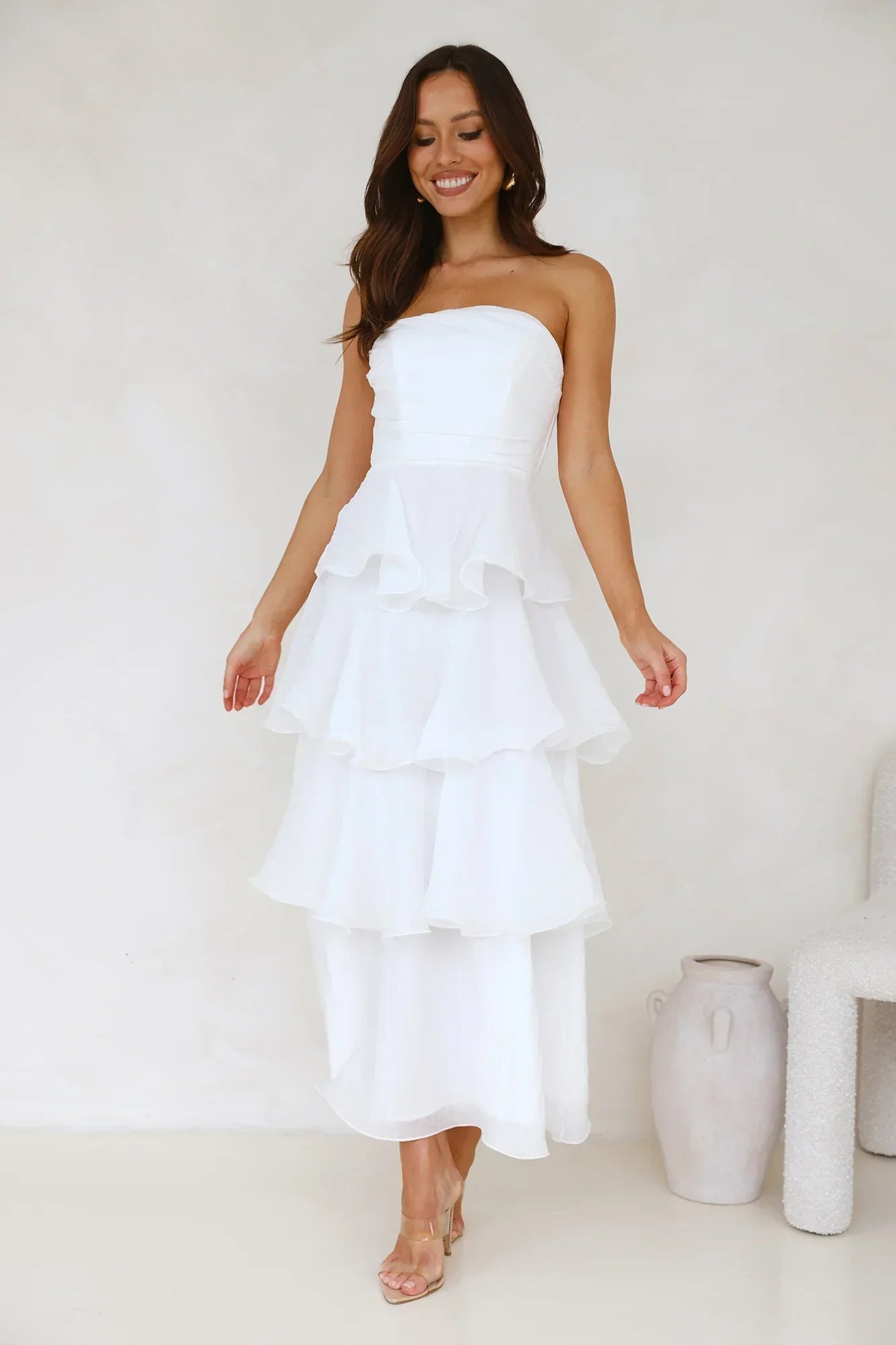 Wedding Adventure Strapless Maxi Dress
