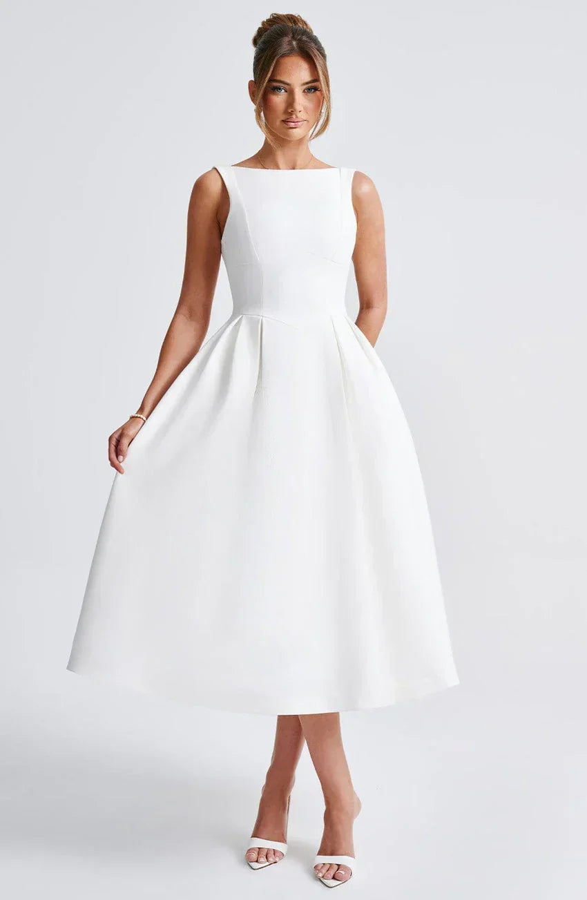 Clarabella Midi Dress - Ivory