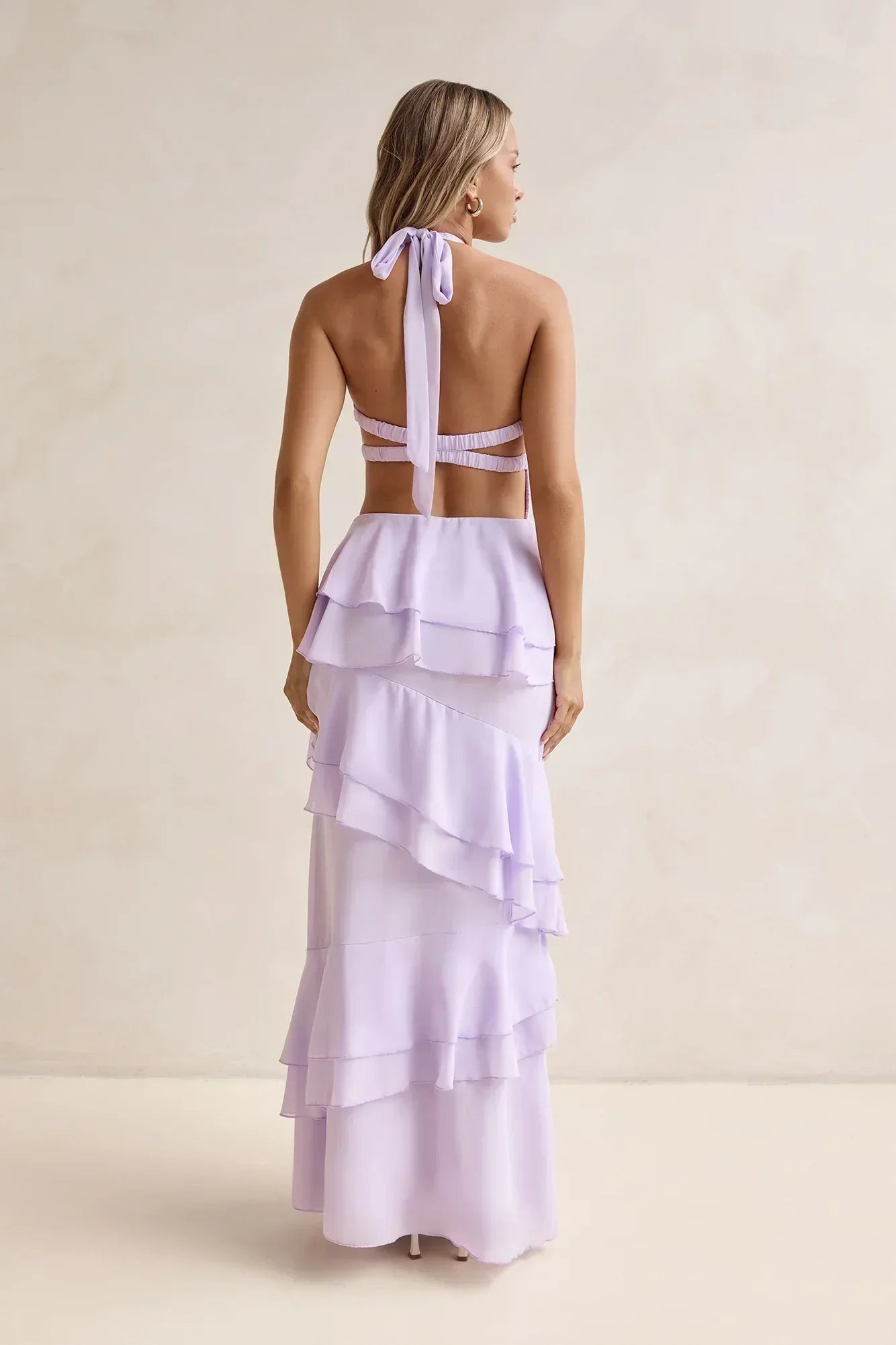 Path Of Fate Halter Maxi Dress Lilac