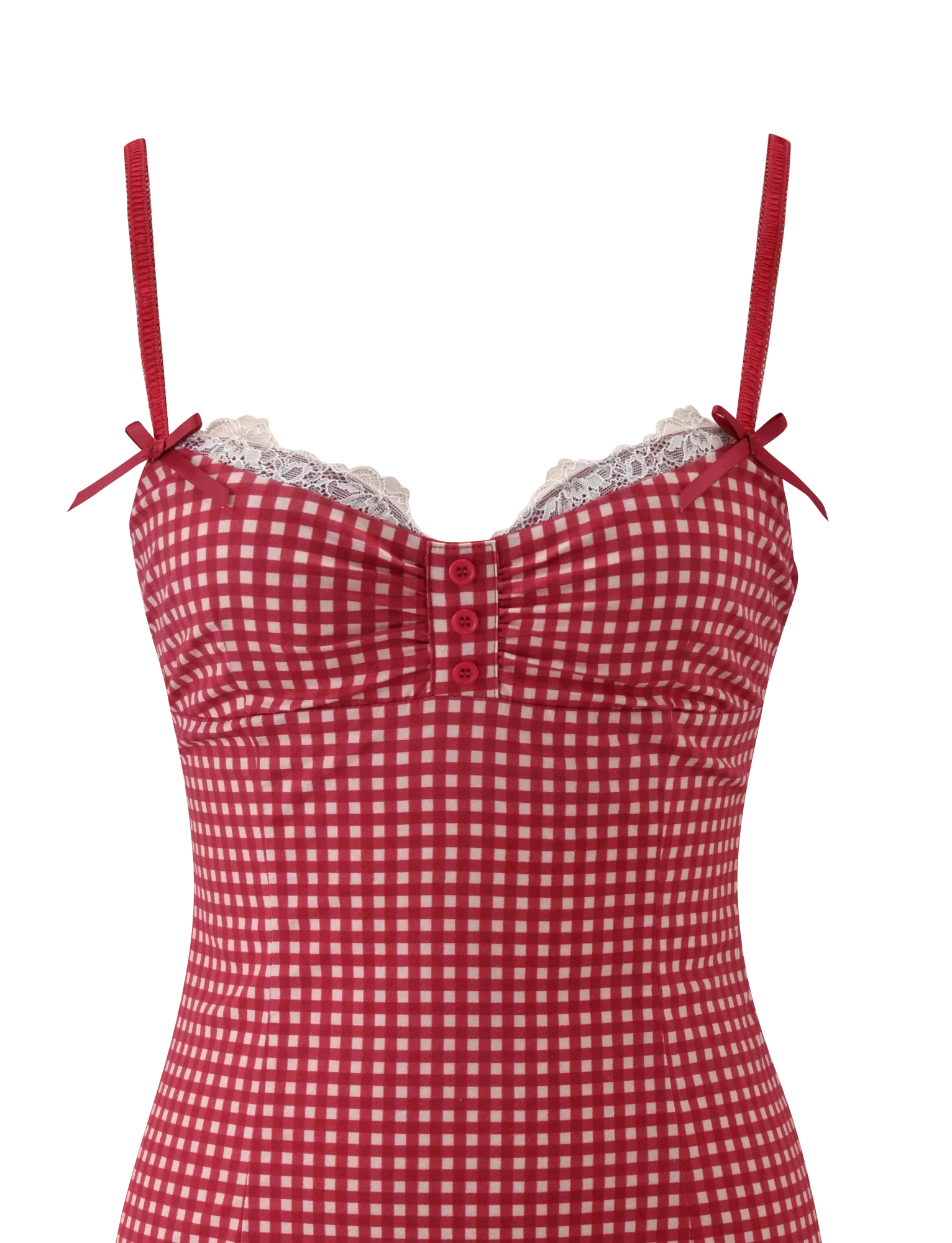 Emmaline Mini Dress - Red Gingham
