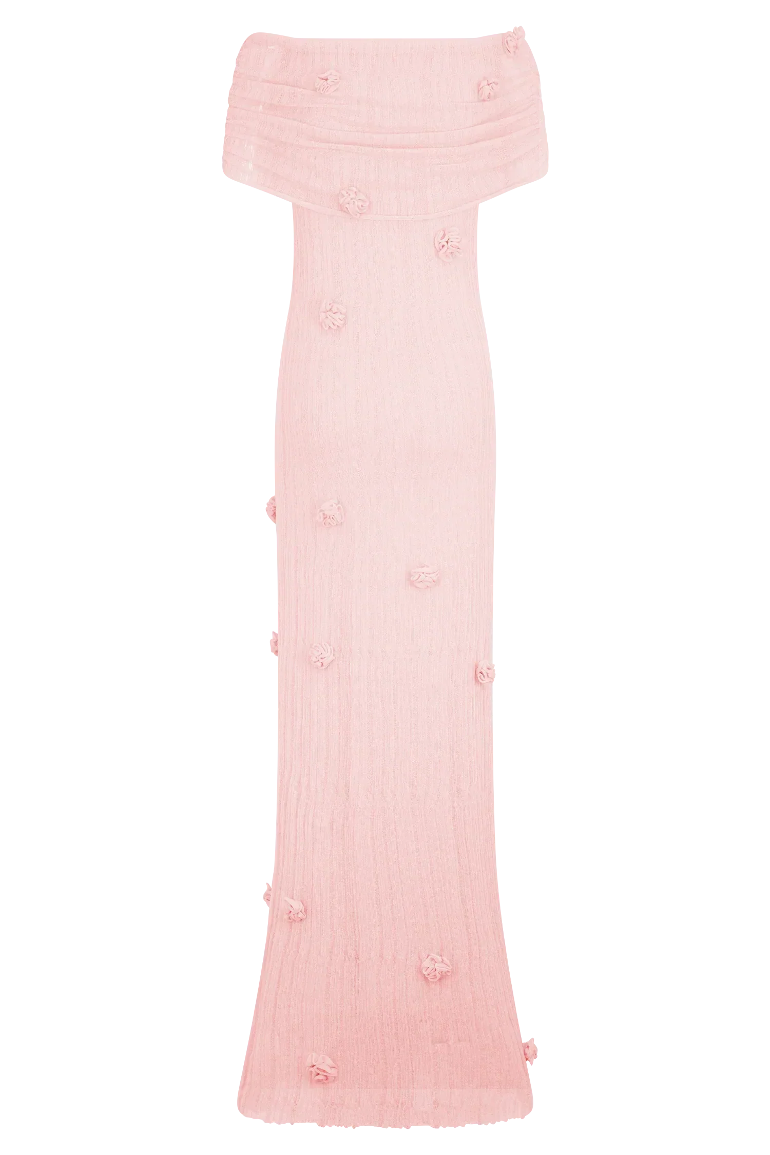 Brynn Orchid Knit Maxi Dress - Pastel Pink