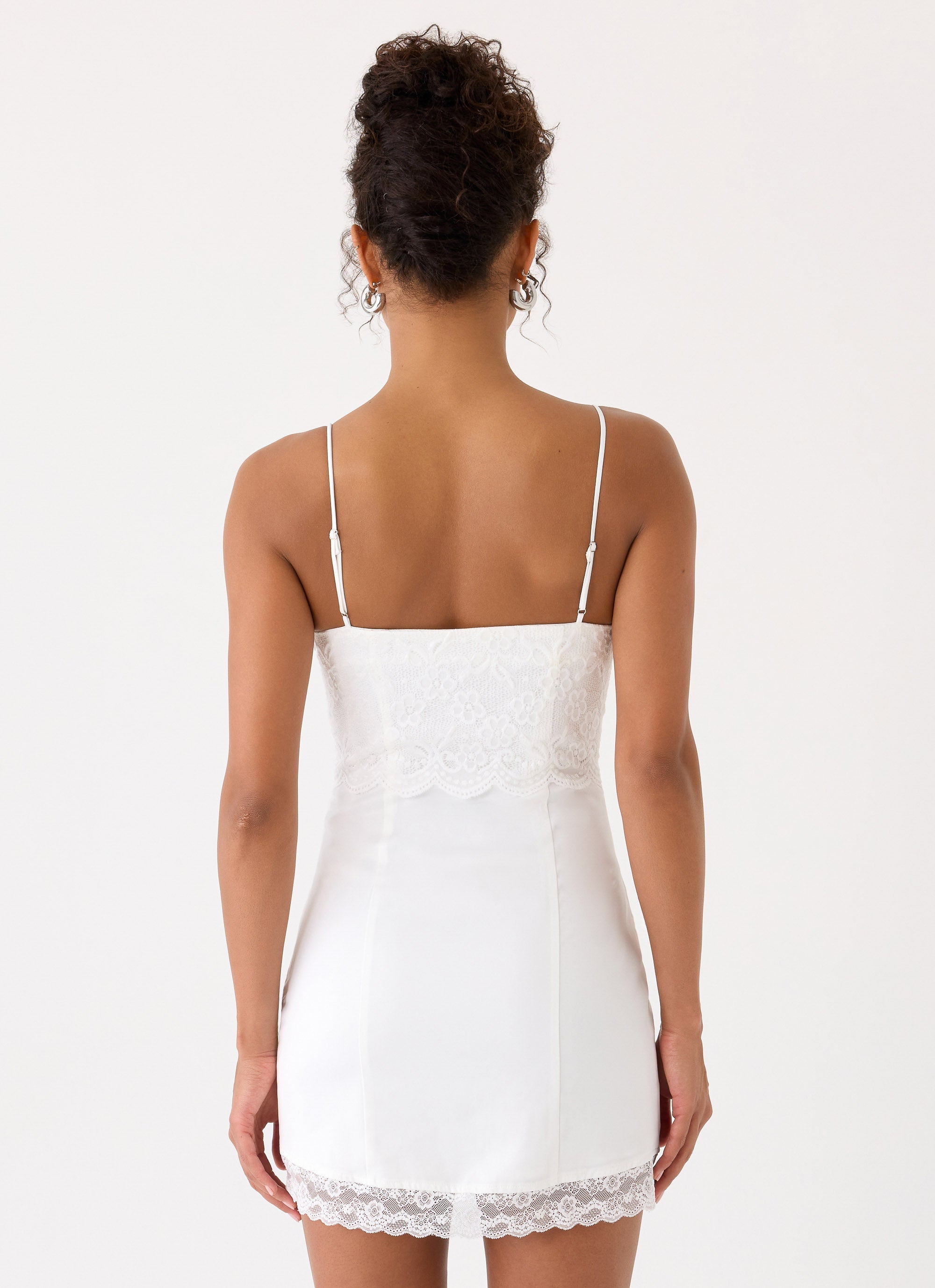 Aloura Lace Mini Dress White