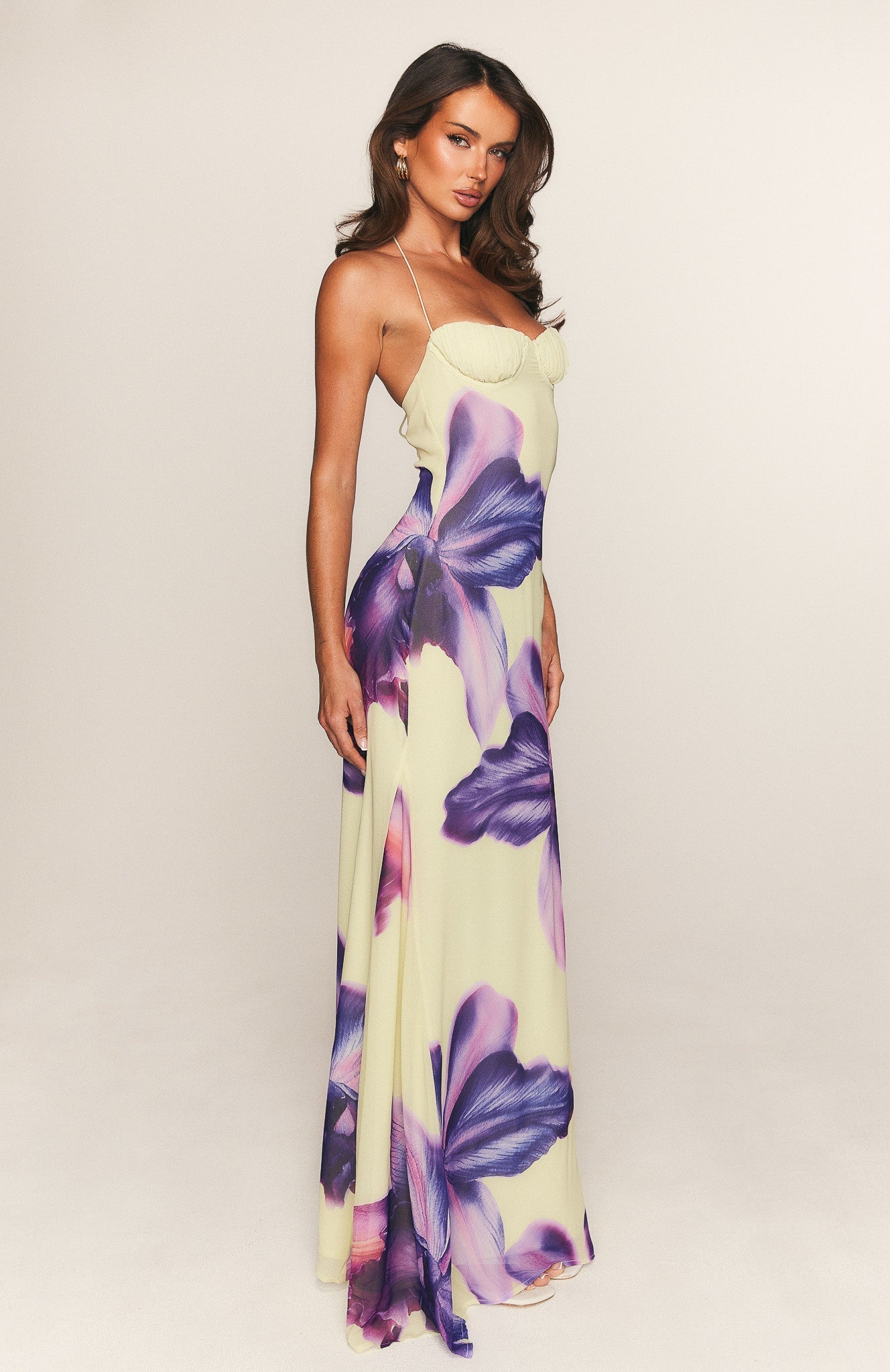 Amethyst Petal Maxi Dress