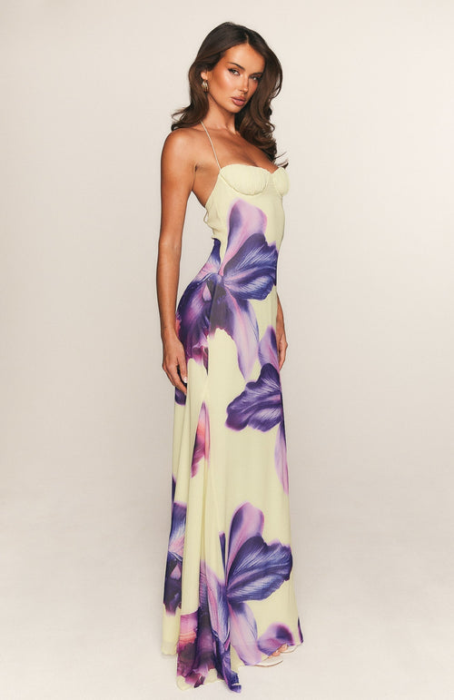 Amethyst Petal Maxi Dress